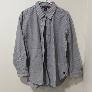 Women’s Striped Navy and White 100% Cotton Shirt